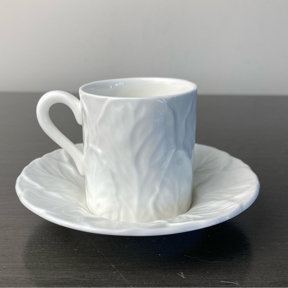 WEDGWOOD Coalport Countryware Cabbage Leaves Espresso Demitasse Cup & Saucer - Picture 3 of 11